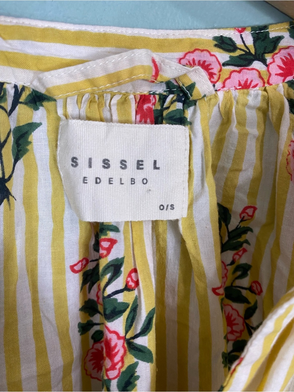 Sissel Edelbo Lara Floral Striped Yellow Dress One Size - Picture 4 of 6